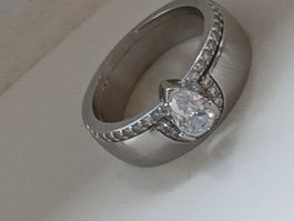 2 Silber Ringe mit Zirkonia