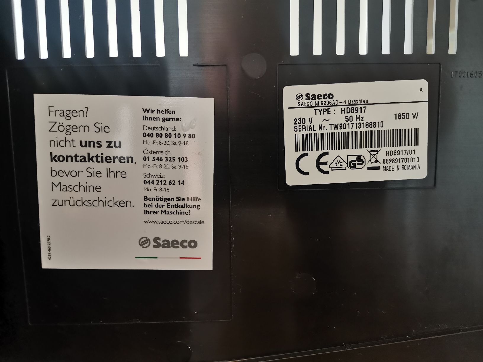 Saeco Macchine per caffè & Macchine per espresso: Kaffeevollautomat Saeco Incanto – Usato da Thun venduto da David.Albert 4