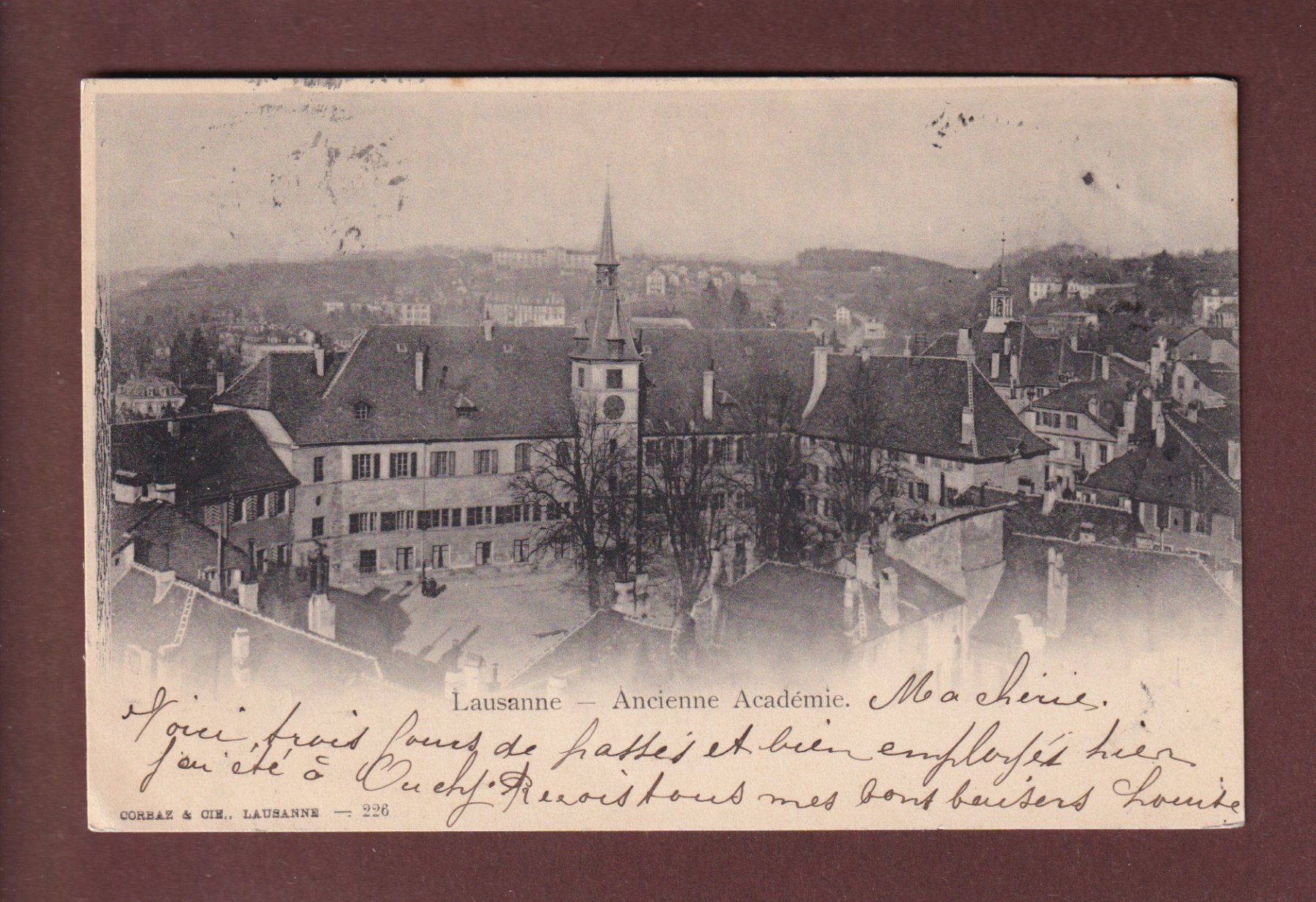 Cartoline postali: LAUSANNE - Ancienne Académie - 1901 – Usato da Pully venduto da nicecards-shop