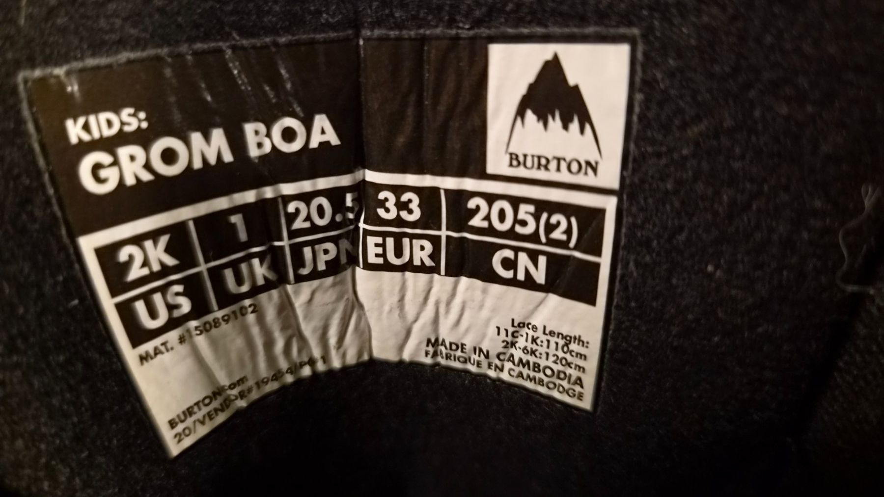 Burton Chaussures garçon: Burton Snowboardschuhe Gr.33 BOA – D'occasion à Oberrieden par Raja011 4