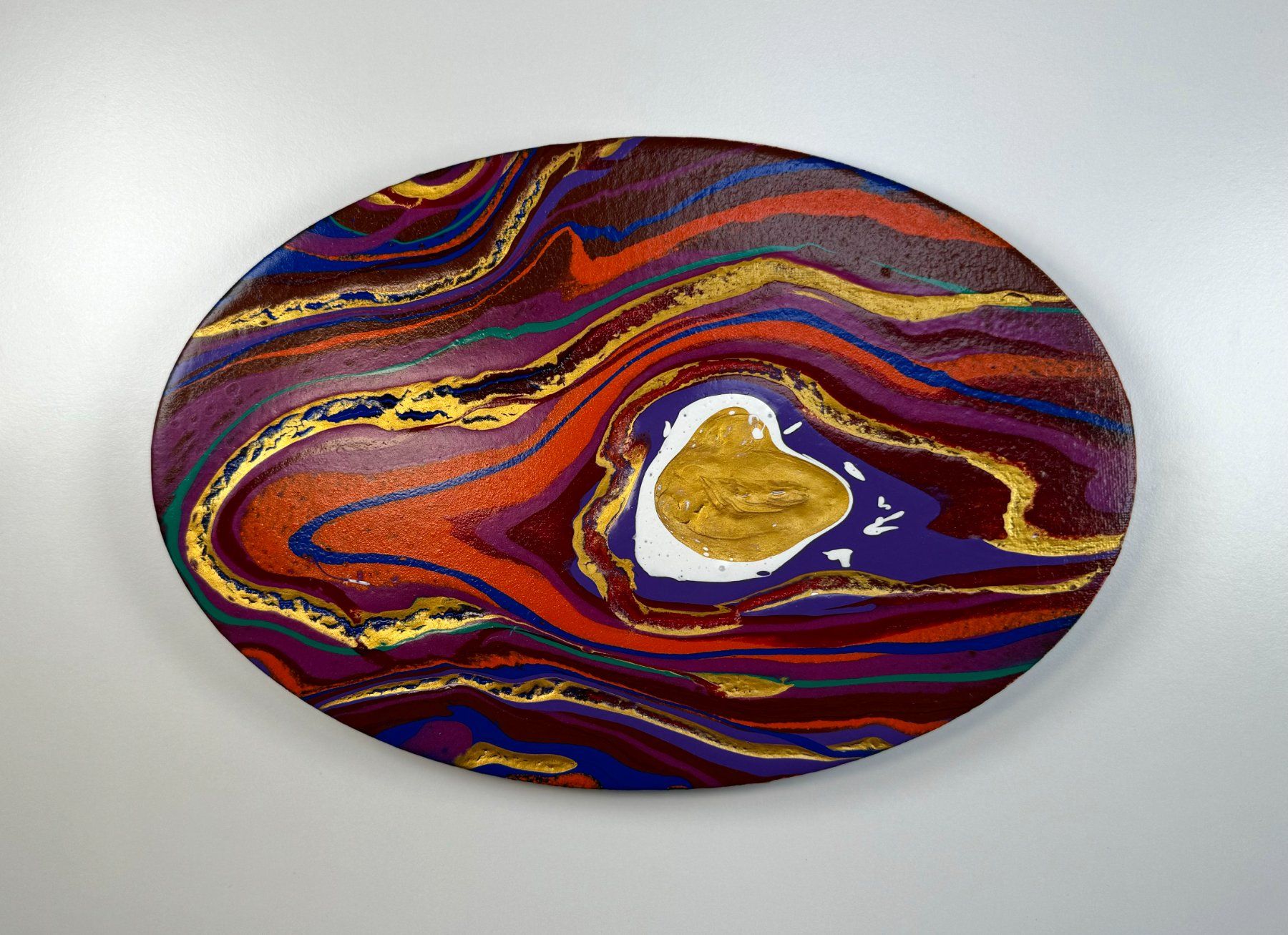 Dipinti: Acryl-Flüssigmalerei, Oval – Usato da Schlieren venduto da MayaSheng1983