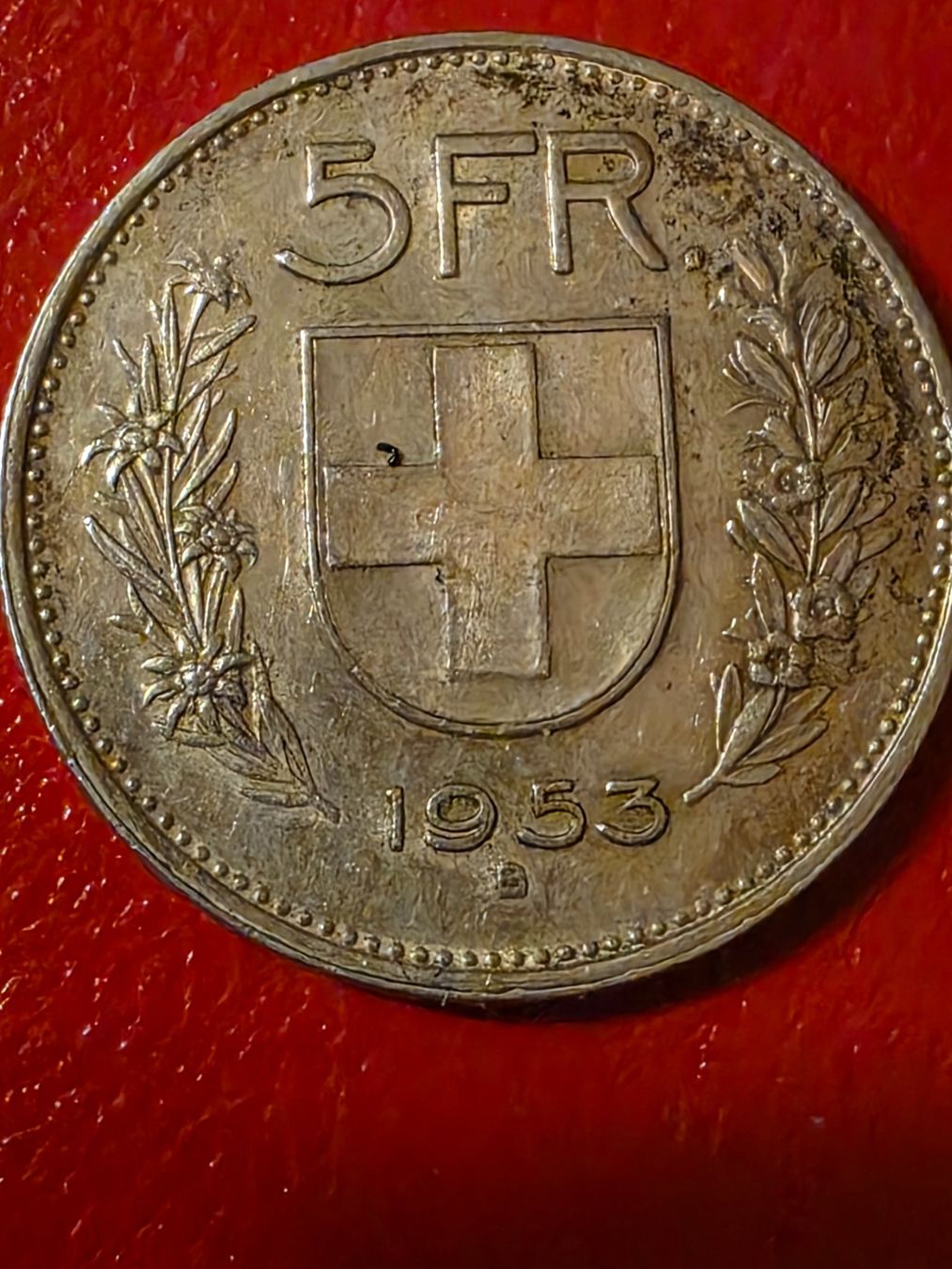 Tutti le monete: Silber Munzen 5 Franken Jg 1953 – Usato da Nyon venduto da freetoys08