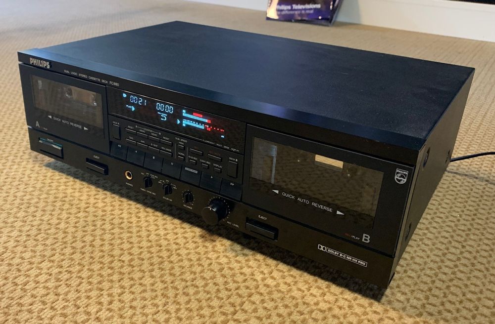 Hochwertiges Philips Doppel-TapeDeck Autoreverse, FC880 | Kaufen auf ...