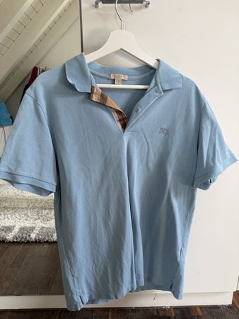 Vintage Burberry Polohemd hellblau Groesse XL