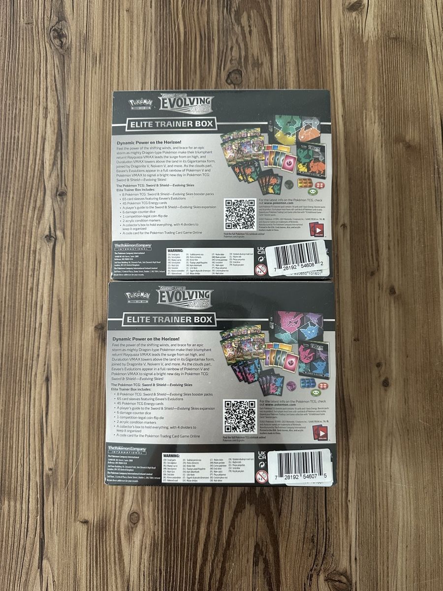 Pokémon Carte collezionabili: 2x Pokemon Evolving Skies Elite Trainer Box EN SEALED – Nuovo e nell'imballaggio originale da Muttenz venduto da wrizzler 1