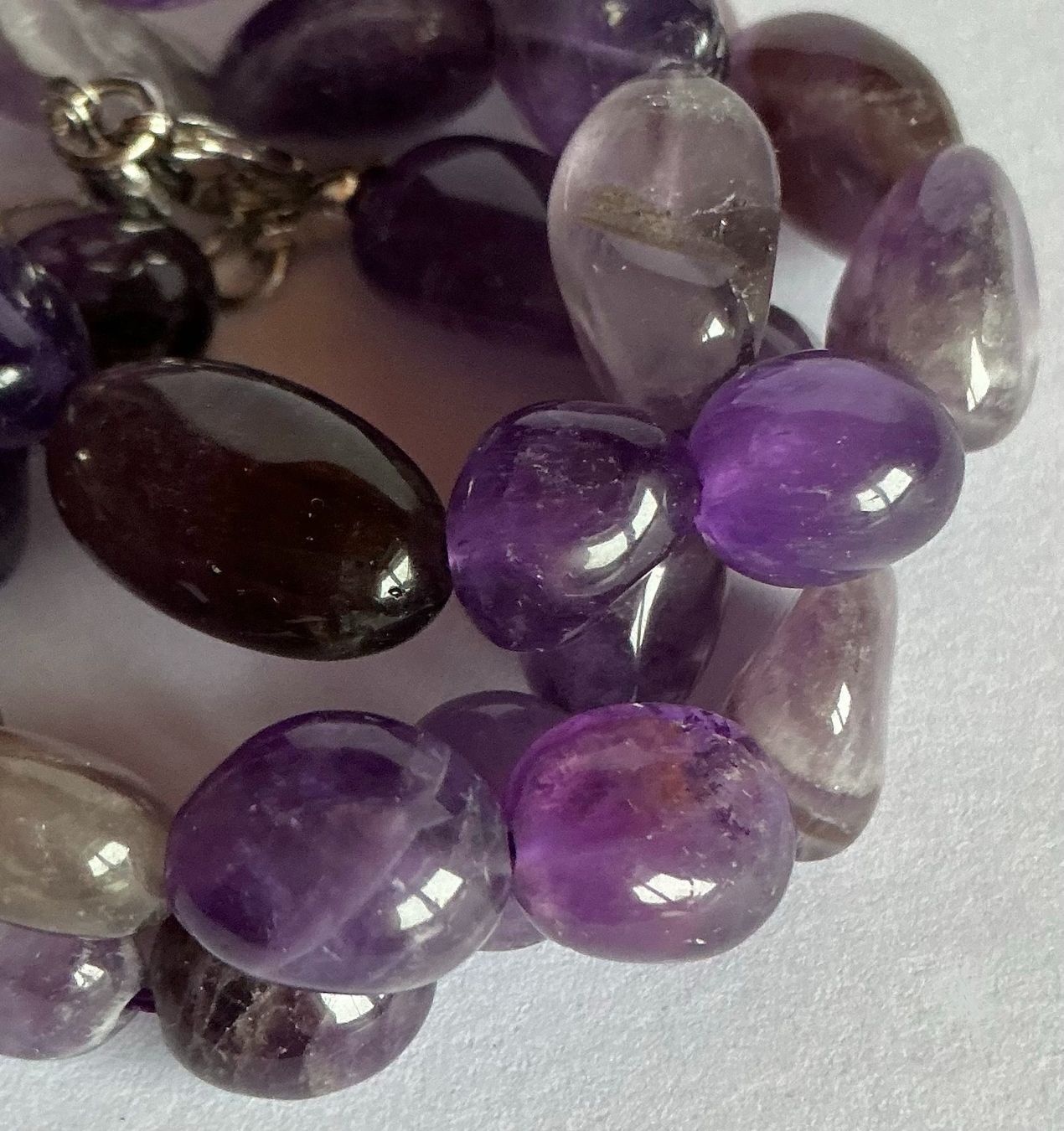 Catenine: KETTE STEINKETTE EDELSTEINKETTE ECHTER AMETHYST 100% ECHT – Nuovo e nell'imballaggio originale da Berg TG venduto da magginello 1