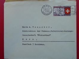 1939, Nr.219.2.06. Abart: Abgenutzter Zylinder. BRIEF BERN.