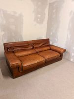 Vintage Sofa aus Leder von Josef Gobet in Cognacfarbe, Retro