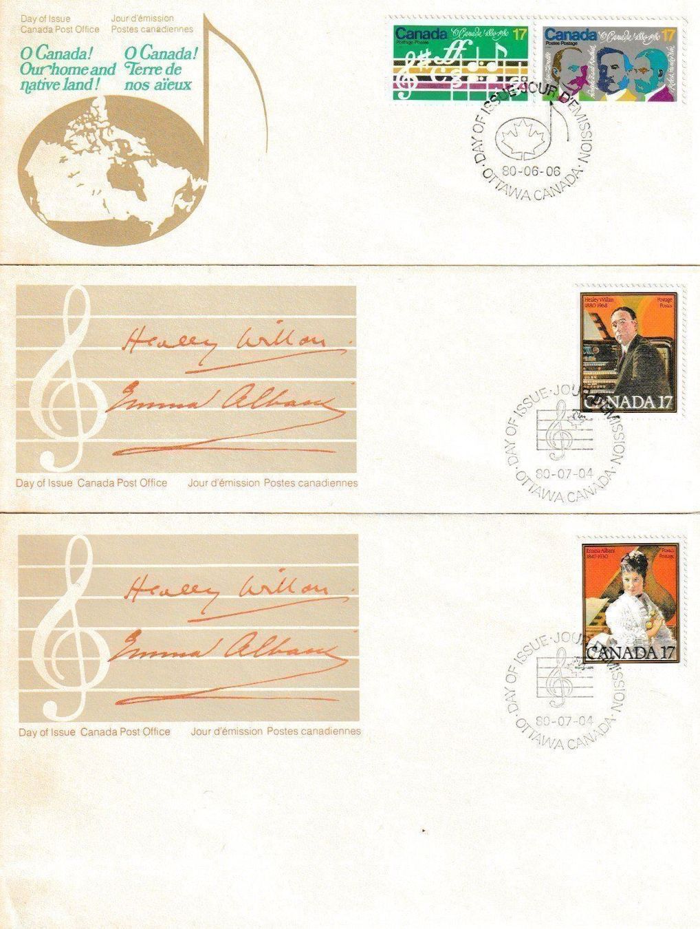 Tutti i francobolli: 7 illustrierte FDC Canada 1980 – Usato da Aarburg venduto da Aare10 2