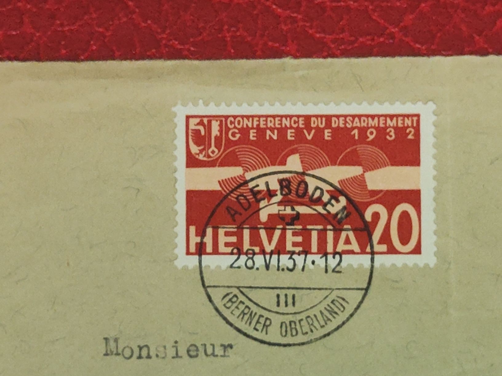Tutti i francobolli: Schweizer Luftpost Brief Adelboden+Bern  1937 – Usato da Gossau SG venduto da mog_2q7f 1