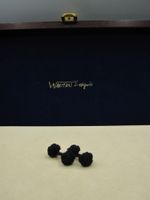 Boutons de manchette WARMAN Passementerie noir