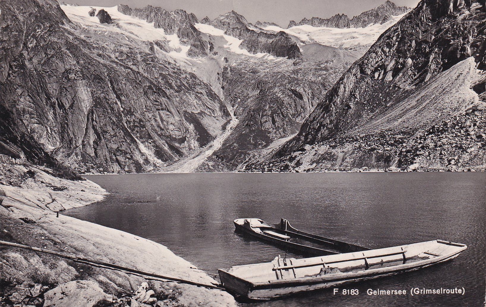 Cartoline postali: Grimsel   BE  -  GELMERSEE   -   Boote – Usato da Brig venduto da Valcards54