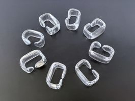 Serviettenringe, Serviettenhalter Glasi Hergiswil, 8 Stück