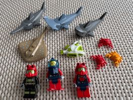 Lego City Minifiguren Taucher Hai Fisch Rochen Krebs