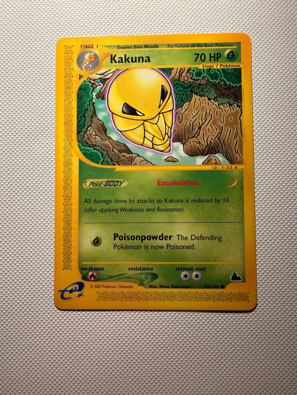 Pokémon Carte collezionabili: Kakuna 70/144 Skyridge 2003 EN – Usato da Kloten venduto da Pokeball_Emporium