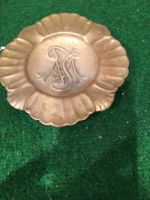 Bronze Aschenbecher  mit Monogramm, antik, Jugendstil