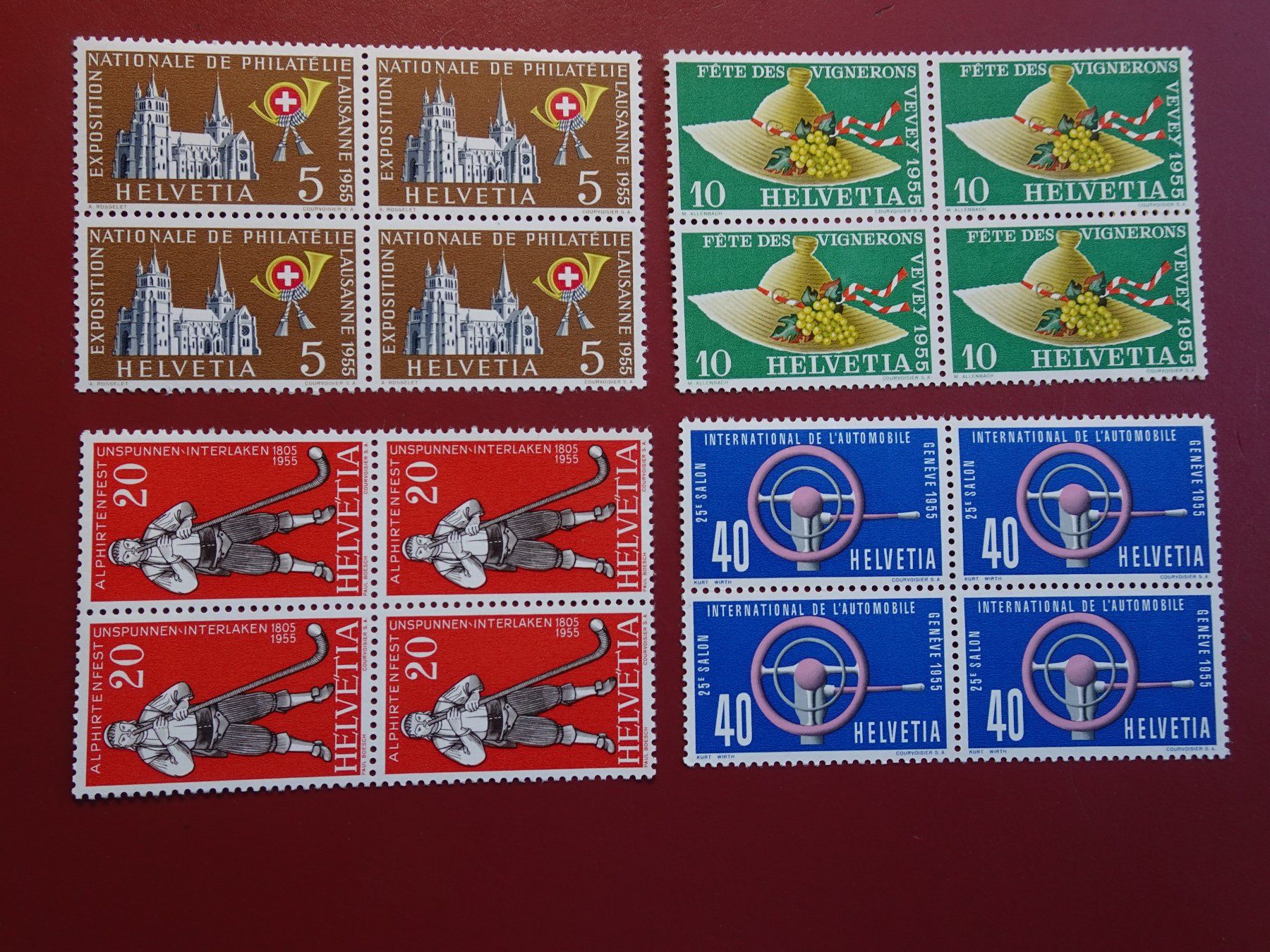 Alle Briefmarken: 1955, WERBEMARKEN, SATZ, POSTFRISCH – Gebraucht aus Eschenbach SG von eDaisy