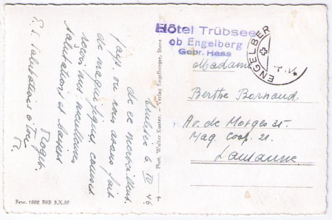 Ansichtskarten: Engelberg - Hotel Trübsee, Seilbahn + Titlis – Gebraucht aus Binningen von Mountainrider 1