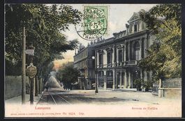 Lausanne, Abendstimmung an einer Strasse