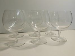 Weinglas 6 spezielle Wein Kristall Gläser  15 cm hoch   8 cm