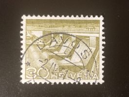 Schweiz 1949 Kraftwerk 30 Vollstempel DAVOS 2 2.IV.51