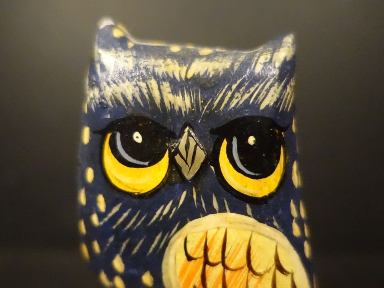 Figuren: Farbenfrohe Eule aus Holz – Gebraucht aus Russikon von Eulenfeder 7