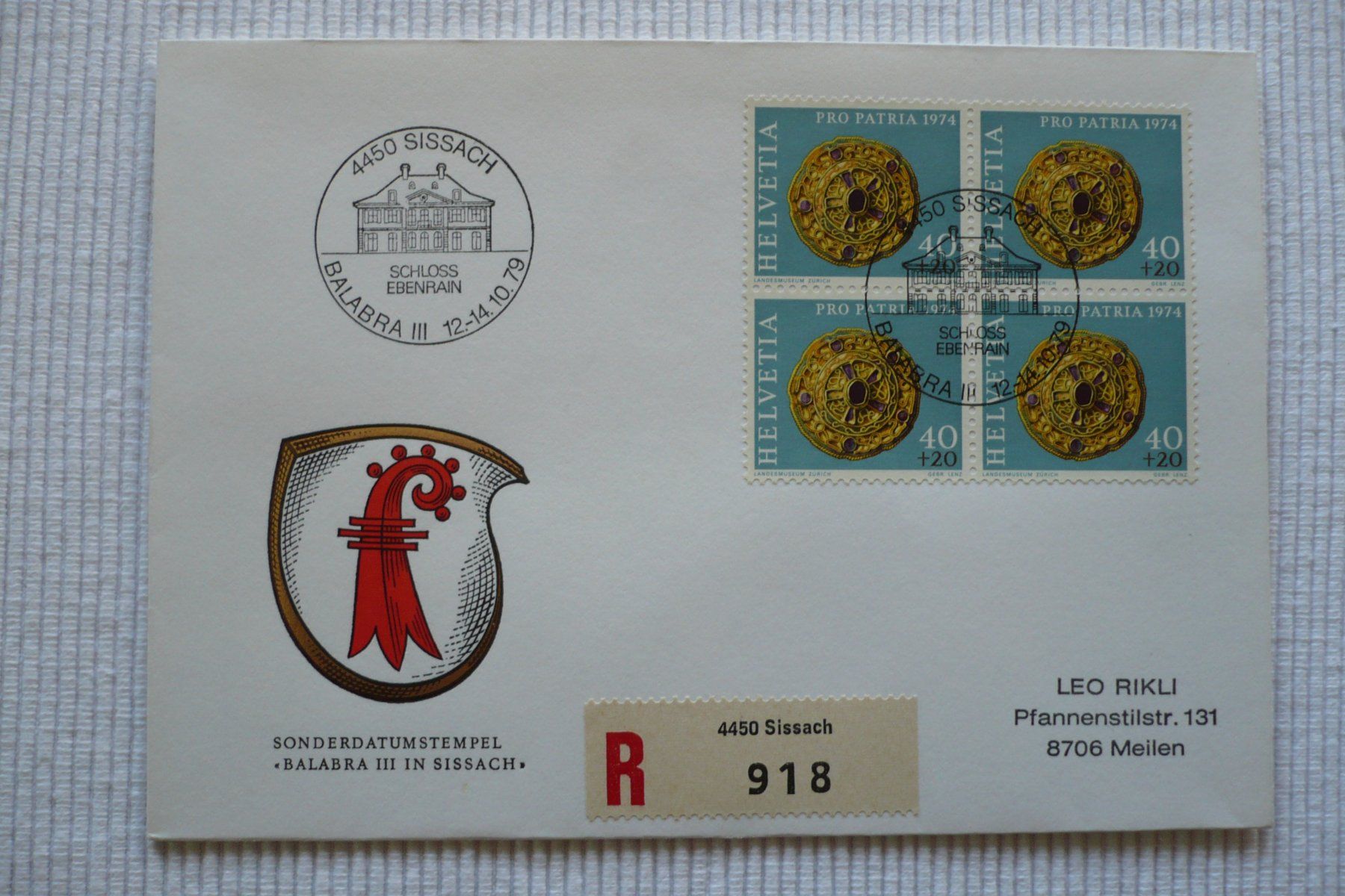 Tutti i francobolli: 1979 BALABRA III, Sissach – Usato da Zürich venduto da saltandpepper008