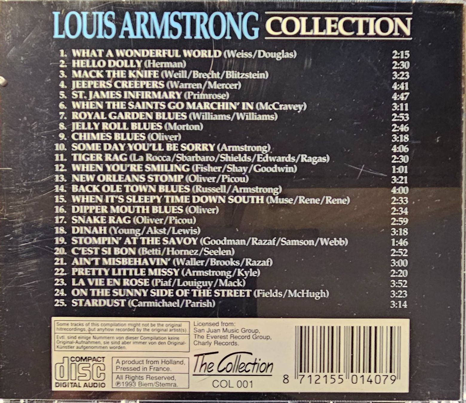 CDs: Louis Armstrong – Collection – Gebraucht aus Wahlen b. Laufen von Cg10 1