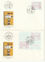 Lot 5 Belege / 3 Ausschnitte mit Rollenmarken-Abarten