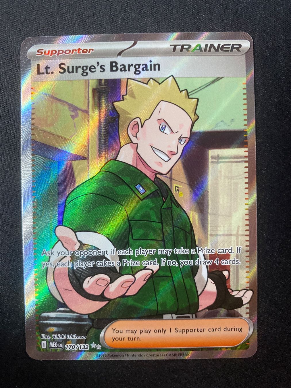 Pokémon Carte collezionabili: Pokemonkarte Lt. Surge's Bargain 170 - Mega Evolution - EN – Nuovo (secondo la descrizione) da Hausen AG venduto da Shrade