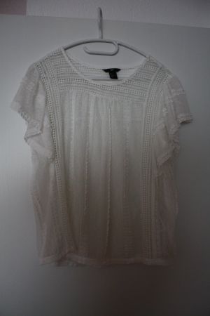 Bluse weiss mit Lochstickerei