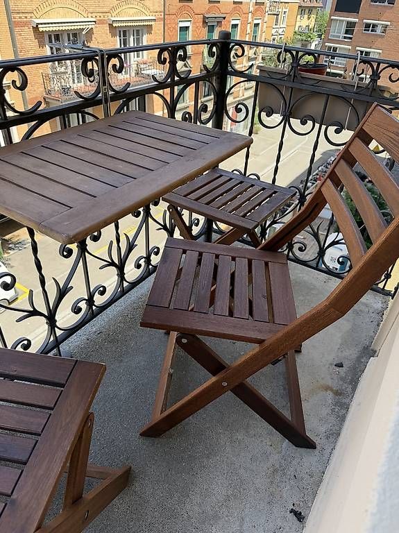 Ikea Set di tavolo e panche: Balkonmöbelset Klapptisch Stühle Hocker Balkon – Usato da Zürich venduto da Nathalie0604