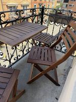 Balkonmöbelset Klapptisch Stühle Hocker Balkon