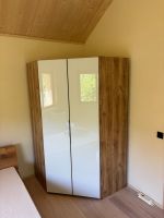 Eckschrank weiss, eichefarben