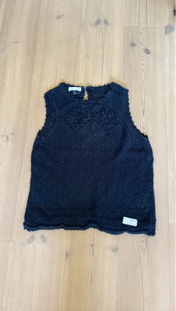 Schwarze Häkel-Weste Gr. M/L für den Sommer & Festivals