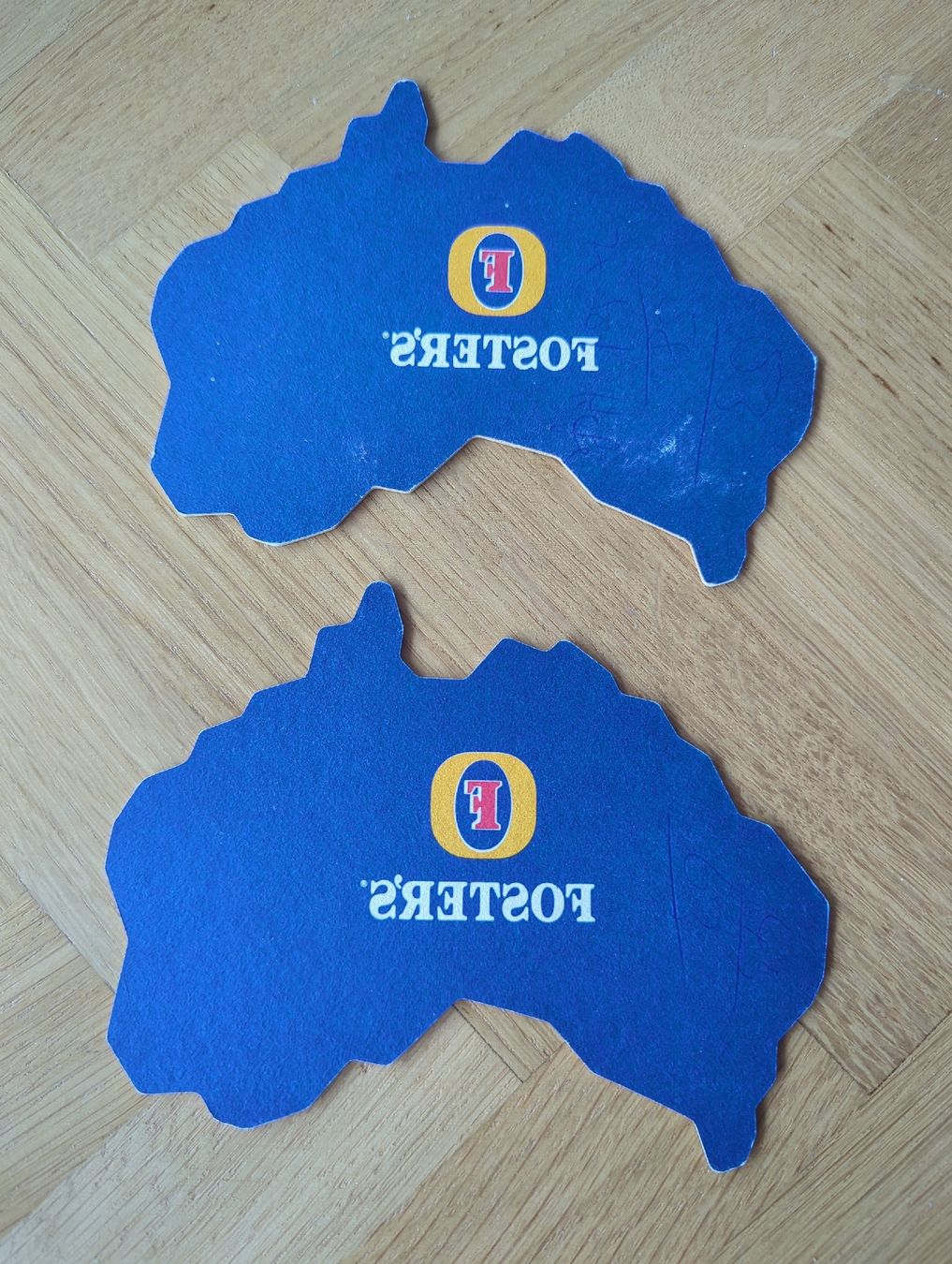 Untersetzer: 2 Foster's Bierdeckel – Gebraucht aus Muraz (Collombey) von cdo_pss9 1