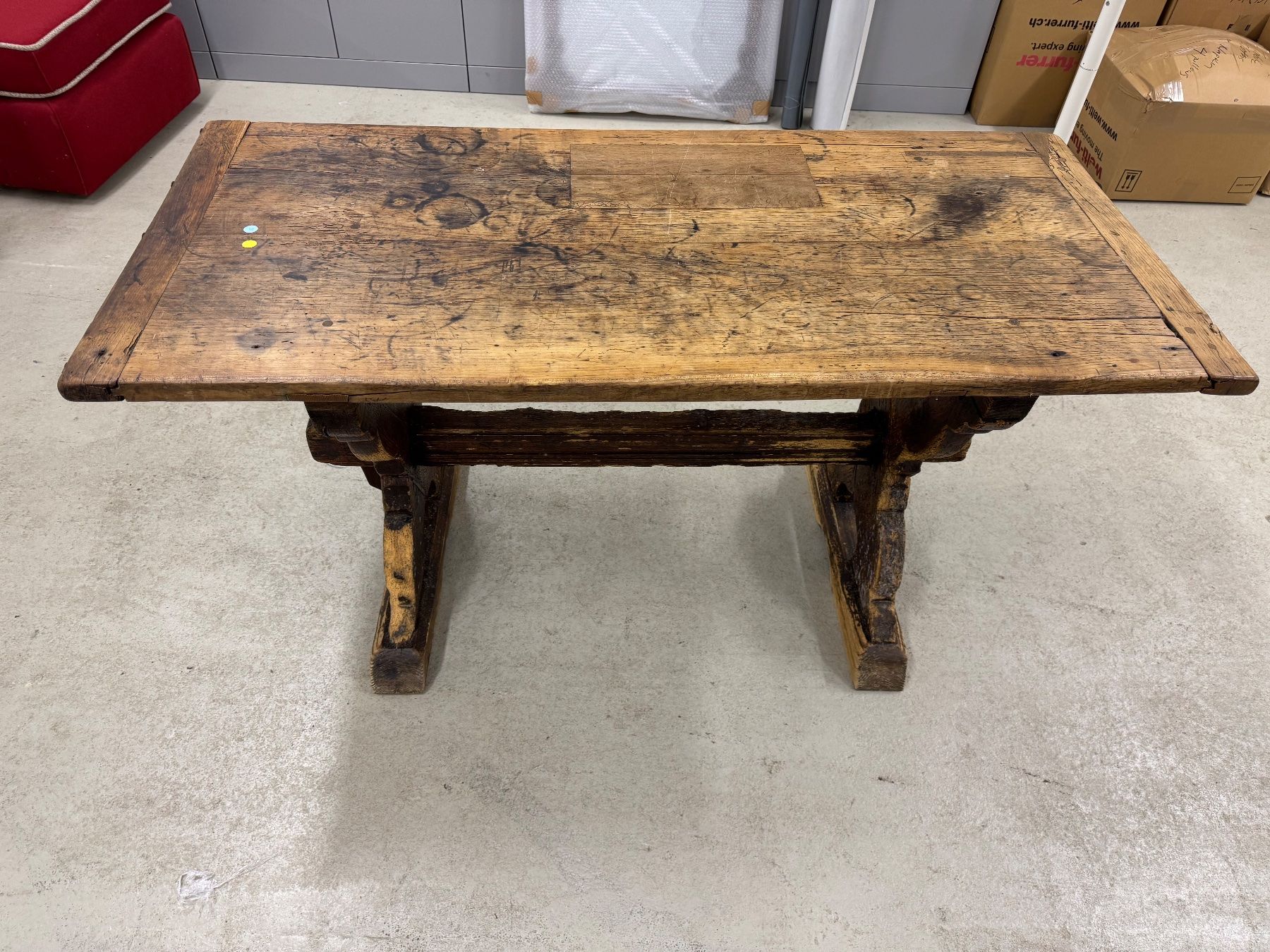 Tavoli: Exquisite French Solid Oak Farmhouse Dining Table – Usato da Oeschseite venduto da -Luxury-On-Line- 3