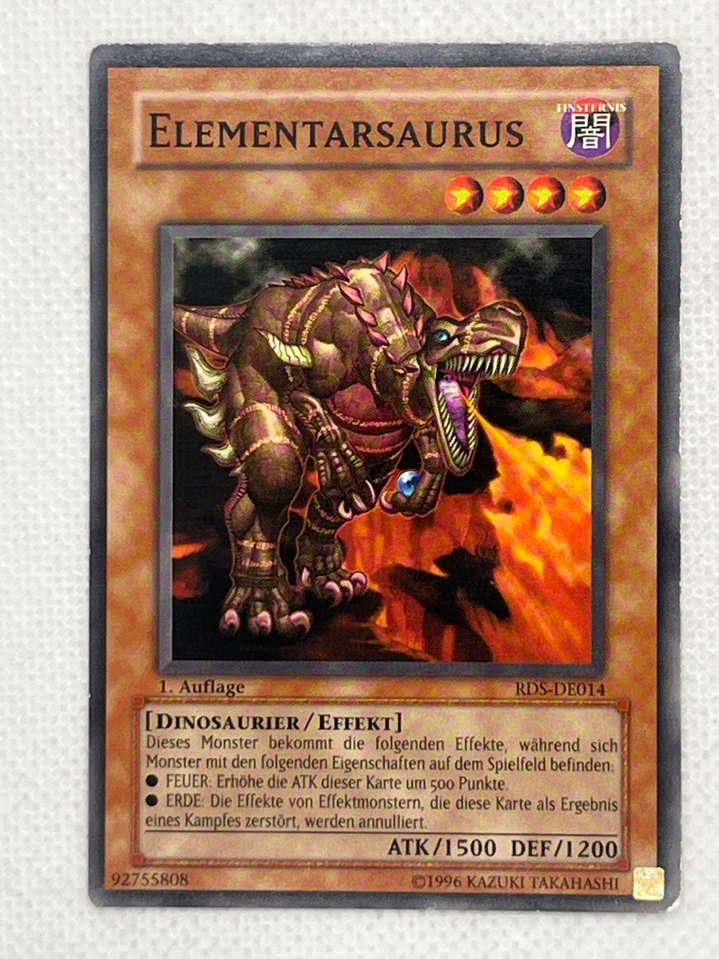 Yugioh Sammelbilder & Trading cards: Yu-Gi-Oh! Elementarsaurus RDS-DE014 Deutsch Common 1. Auflag – Gebraucht aus Hinterkappelen von Kim1992