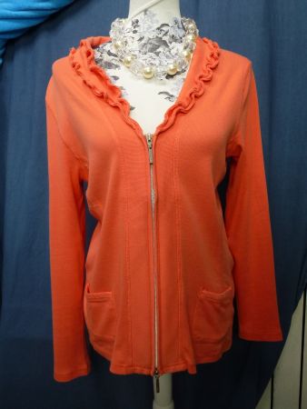 PUBLIC STRICK JACKE RIPP STRICK GR 42 RV SÜSS APRICOT NEU