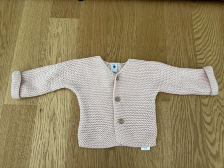 Petit Bateau Strickjacke, Grösse 12m/74cm, Rosa, Top!