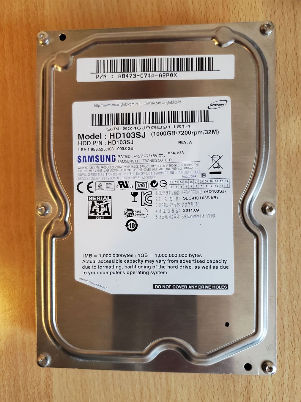 Samsung Dischi rigidi: SATA Festplatten – Usato da Baden venduto da Jslobi