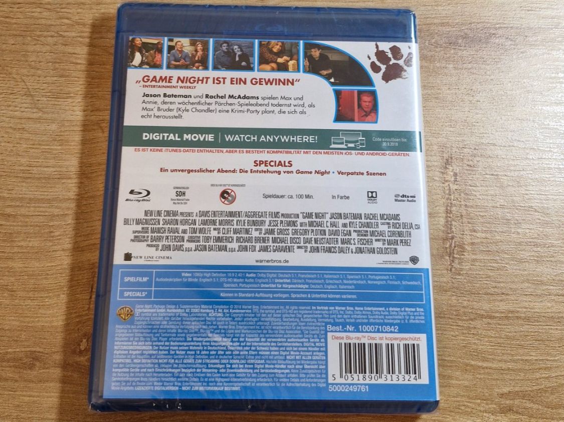 Tutti i DVDs: Game Night (2018) NEU OVP Bluray – Nuovo e nell'imballaggio originale da Pfungen venduto da Whitie 1