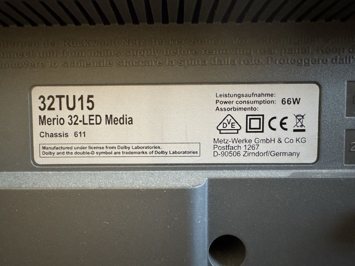 Televisori: Metz TV – Usato da Reigoldswil venduto da pet_dj8f 3