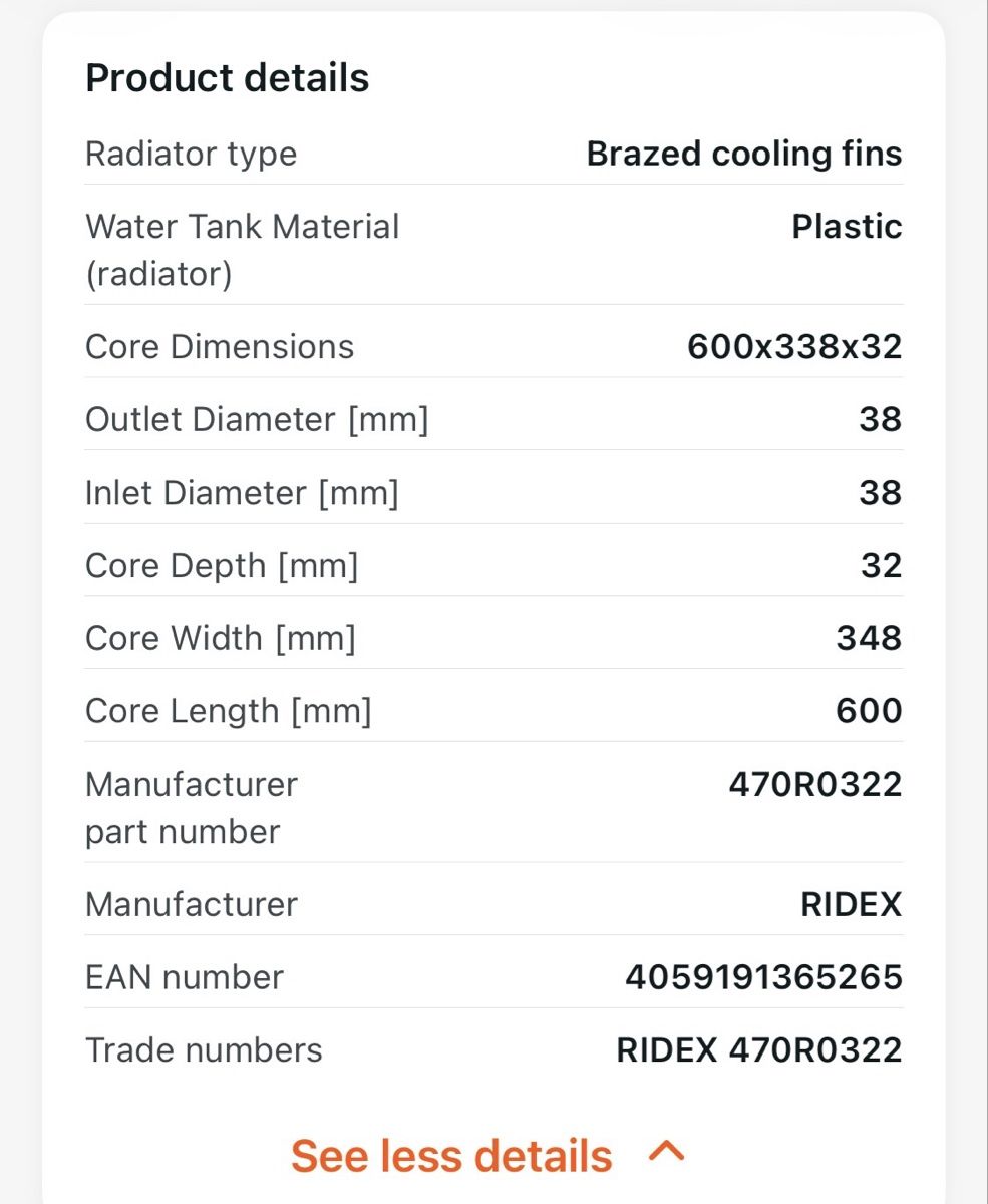 BMW Alle Autoersatzteile: RIDEX Engine radiator – Neu und originalverpackt aus Wädenswil von Sternenkucker 1