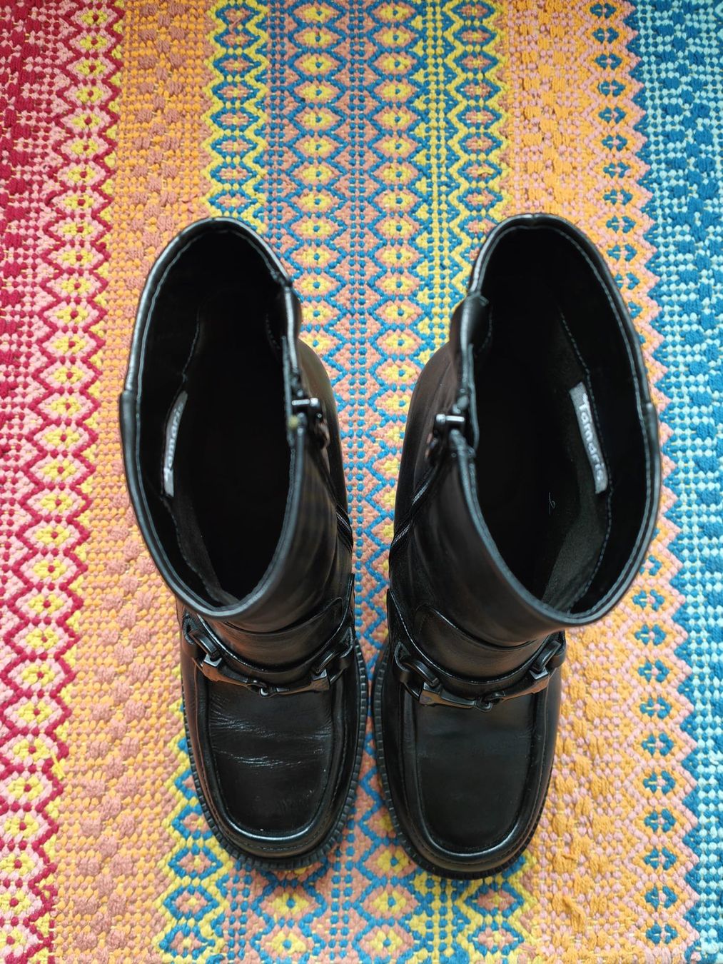 Tamaris Scarpe da donna: Black Tamaris leather ankle boots – Usato da Lausanne venduto da 5bi_dzp7 3