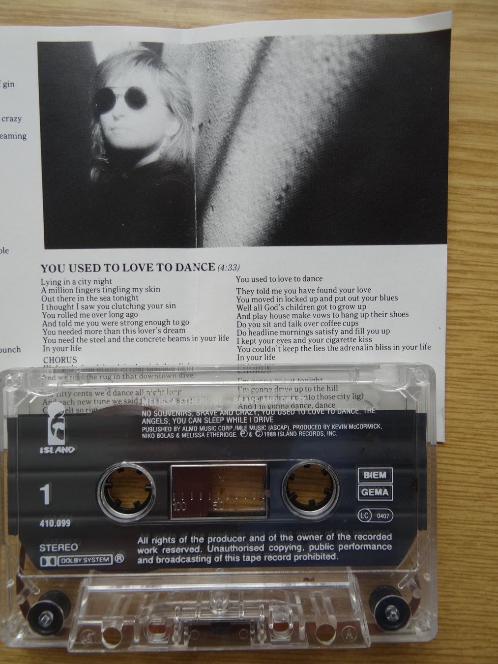 Musicassette: Melissa Etheridge "Brave and Crazy" (1989) MC – Usato da Zürich venduto da burdan 2