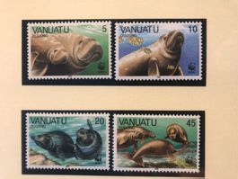 WWF Vanuatu 1988 Satz Dugong Seekühe postfrisch