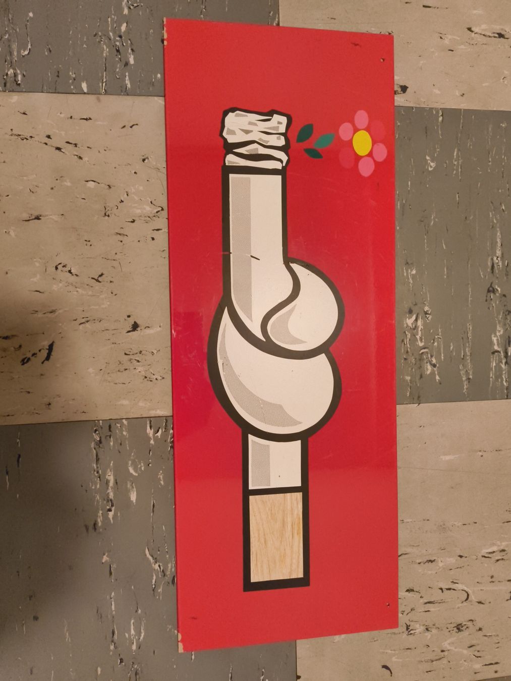 Schilder: Blechschild nicht Rauchen Vintage Rot Blume – Gebraucht aus stettlen von VintageBern_ch 4