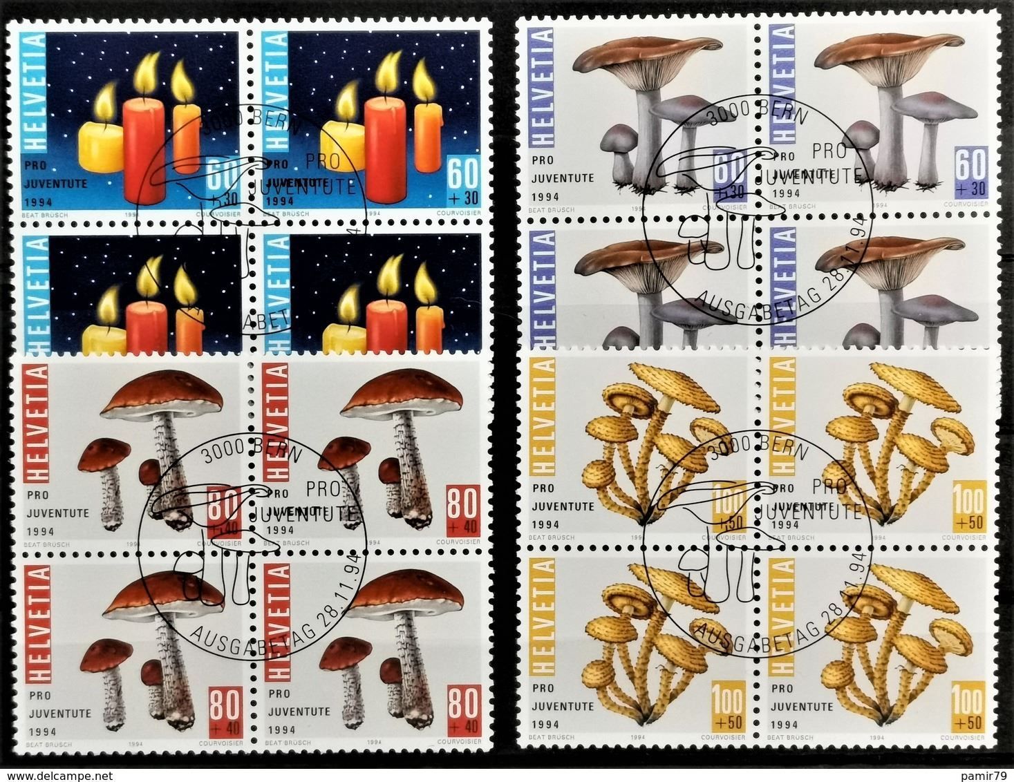 Tutti i francobolli: 1994 PJ Pilze Viererblock ET-Stempel – Nuovo (secondo la descrizione) da Dübendorf venduto da goeggi79