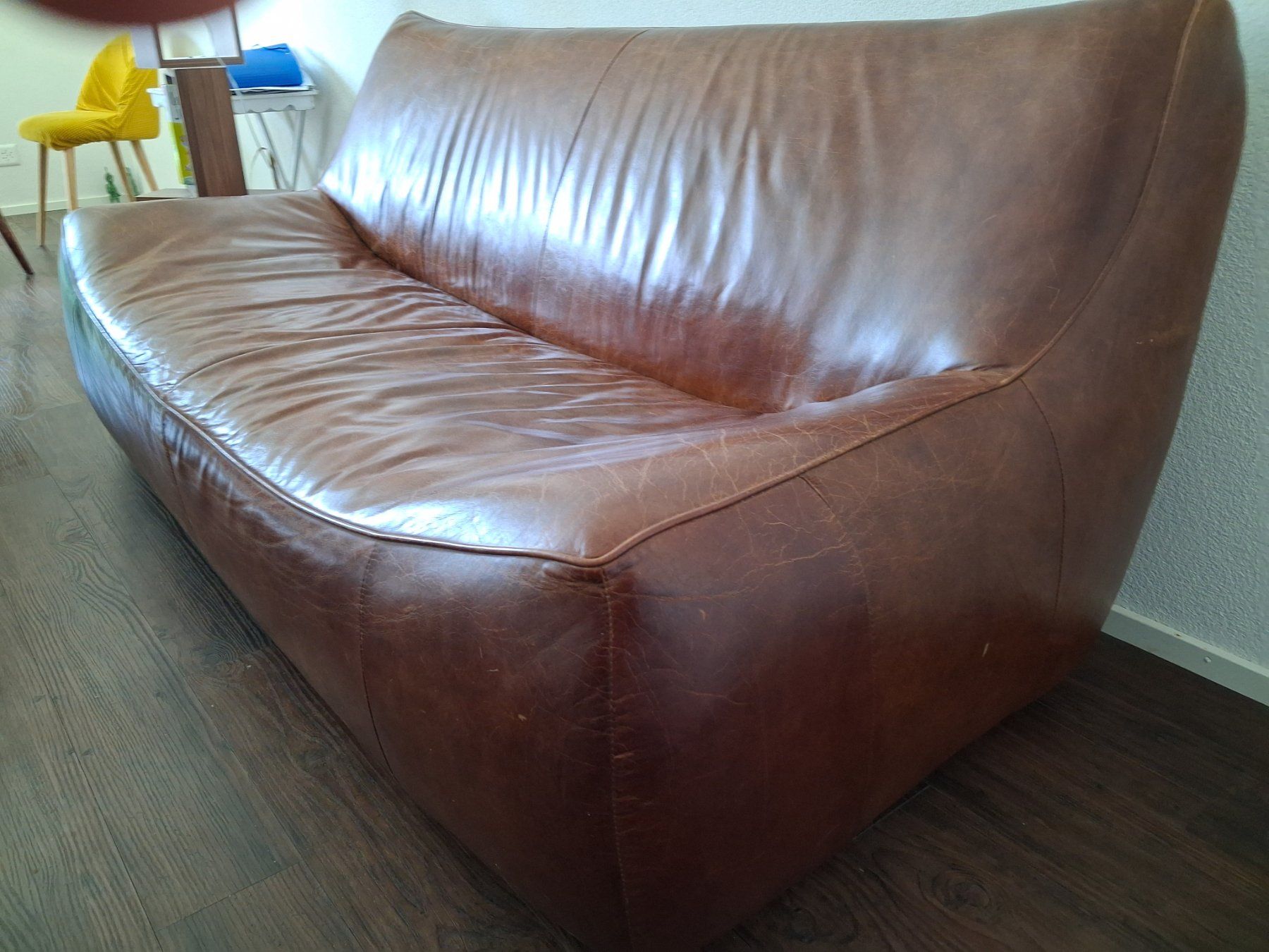 Maisons du monde Sofas: Canapé cuir brun GEORGE 180 cm – Gebraucht aus Palézieux-Village von Rob_6l8k 3